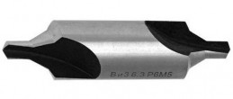 Сверло центровочное с предохранительным конусом (тип В), сталь Р6М5, ГОСТ 14952-75