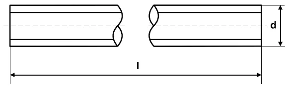 Шпилька резьбовая (штанга) DIN 975 Схема